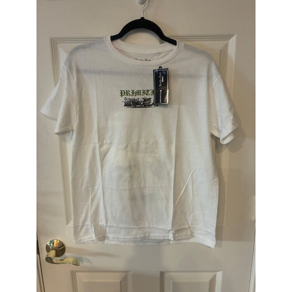 Primitive X Attack On Titan White Graphic T-Shirt Anime Levi Design